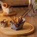 Корзина сервировочная для подачи картофеля фри и снеков 10.5×9×5.5 см Черная HP-19-4-S-B