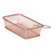 Корзина сервировочная 21×11.5×5.5 см для подачи картофеля фри и снеков с ручкой Розовая HP-19-11-R