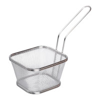 Кошик сервірувальний для подачі фрі та снеків 13х11х7см фритюрниця нержавіюча сталь HP-19-3-L