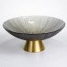 Фруктовниця скляна "Gold & Grey" 34 см на золотій ніжці Yiwu HP-34-119
