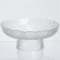 Фруктовниця на ніжці скляна Ice Textured 26 см HP-34-90