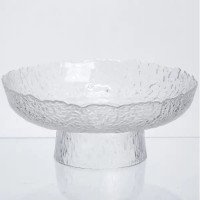Фруктовниця на ніжці скляна Ice Textured 26 см HP-34-90