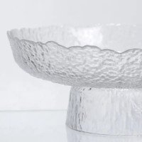 Фруктовниця на ніжці скляна Ice Textured 26 см HP-34-90