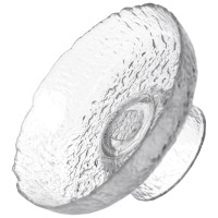 Фруктовниця на ніжці Ice Textured 15 см з крижаною текстурою скла Yiwu HP-34-88