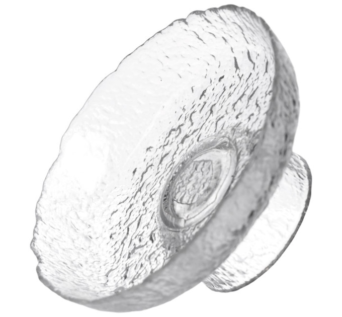 Фруктовниця на ніжці Ice Textured 15 см з крижаною текстурою скла Yiwu HP-34-88