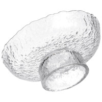 Фруктовниця на ніжці Ice Textured 15 см з крижаною текстурою скла Yiwu HP-34-88