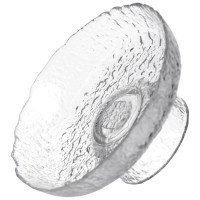 Фруктовниця на ніжці Ice Textured 15 см з крижаною текстурою скла Yiwu HP-34-88