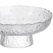 Фруктовниця на ніжці Ice Textured 20 см з крижаною текстурою скла Yiwu HP-34-89