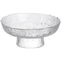 Фруктовниця на ніжці Ice Textured 20 см з крижаною текстурою скла Yiwu HP-34-89
