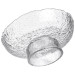 Фруктовниця на ніжці Ice Textured 20 см з крижаною текстурою скла Yiwu HP-34-89