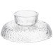 Фруктовниця на ніжці Ice Textured 20 см з крижаною текстурою скла Yiwu HP-34-89