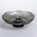 Фруктовница на ножке стеклянная 18 см круглая Yiwu HP-34-115