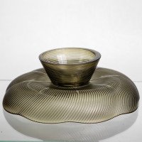 Фруктовниця на ніжці скляна 23 см кругла Yiwu HP-34-116