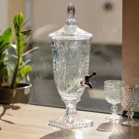Лимонадниця Crystal Trinity 2 літри з краном для соку мохіто молока напоїв HP-19-301