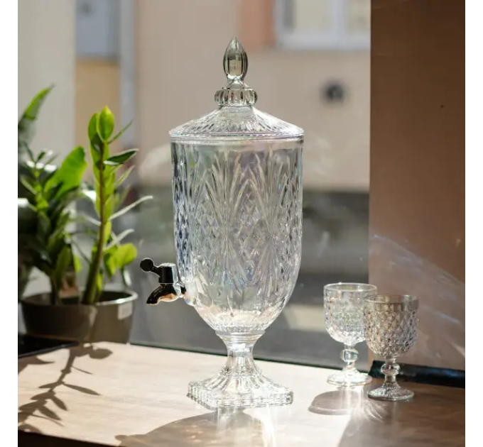 Лимонадница Crystal Trinity 5 литров с краном для мохито малока сока напитков HP-19-303