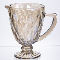 Глек для напоїв Citrine скляний 1 л HP-19-279 глечик для лимонаду лимонадник декоративний з ручкою