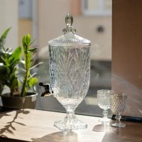 Лимонадниця Crystal Trinity 5 літрів із краном для мохіто-сока напоїв HP-19-303