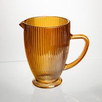 Глечик скляний для напоїв 1,2 л фігурний Бурштиновий HP-19-213