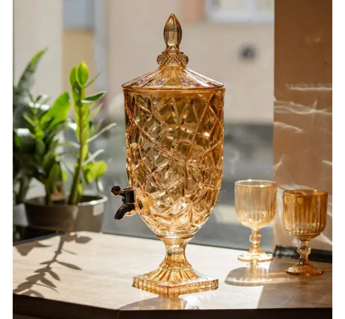 Лимонадниця Amber Ice 5 л із краном для напоїв соку фрешу мохіто HP-19-309