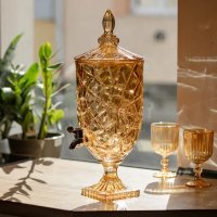 Лимонадниця Amber Ice 5 л із краном для напоїв соку фрешу мохіто HP-19-309
