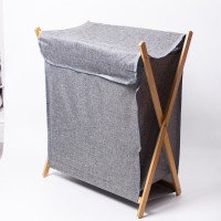 Кошик для білизни на підставці 52×30×60 (см) м'який Сірий HP-41-17