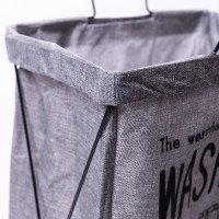 Кошик для білизни на підставці 36×32×52 (см) м'який Сірий HP-41-11G