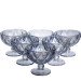 Набір креманок Diamond Blue 6 штук по 300 мл HP-19-277 прозорий для десертів йогуртів з ограненням