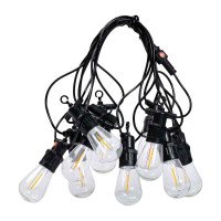Гірлянда вулична у стилі ретро світлодіодна жовта S14 на 10 LED ламп завдовжки 5 метрів S14Y