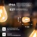 Гирлянда уличная в стиле ретро светодиодная желтая S14 на 10 LED ламп длиной 5 метров S14Y
