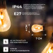 Ретро гірлянда вулична 10 LED лампочок 5 метрів S141