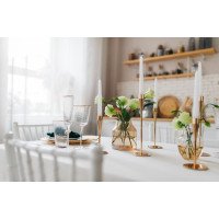 Свічники металеві Artdeco золотого кольору набір 3 шт. висота 23см 28см 33см Свічники металеві Artdeco золотого кольору набір 3 шт. висота 23см 28см 33см
