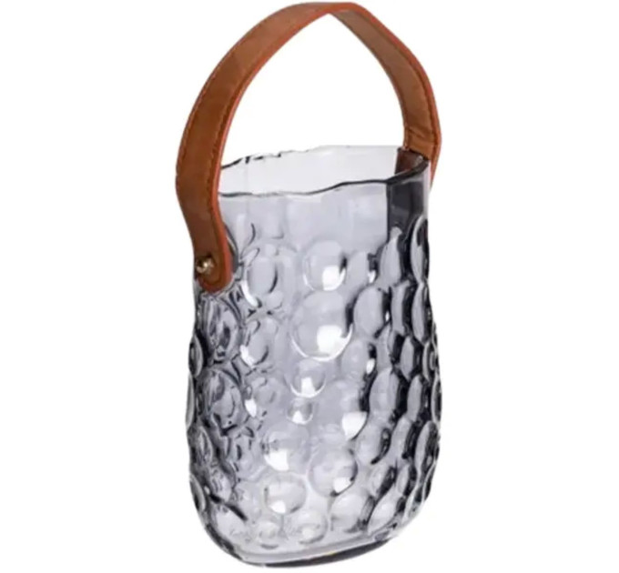 Ваза сумочка з ручкою 13×9.5×18 см декоративна Сірий HP-19-153-5