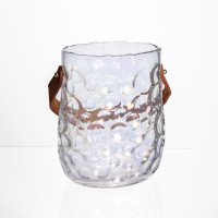 Ваза сумочка з ручкою 13×9.5×18 (см) декоративна скляна ваза для квітів 1.2 (л) Райдужний HP-19-153-6