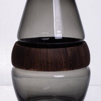 Скляна ваза з деревом кругла прозора HP-32-6