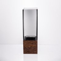 Ваза для квітів квадратная скляна 900 (мл) із товстого скла HP-19-160-2