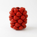 Порцелянова ваза Strawberries червона декоративна для квітів 21×24 см (457-394)