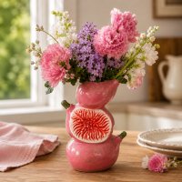Порцелянова ваза Figs рожева декоративна для квітів 13.6×9×20 см (457-379) Порцелянова ваза Figs рожева декоративна для квітів 13.6×9×20 см (457-379)