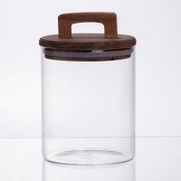 банка для сипучих продуктів з бамбуковою кришкою 800 мл 64486-65