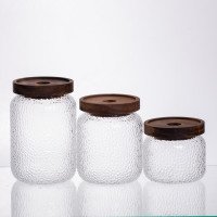 Набор банок для сыпучих продуктов с бамбуковыми крышками 400/600/800 мл 64486-11
